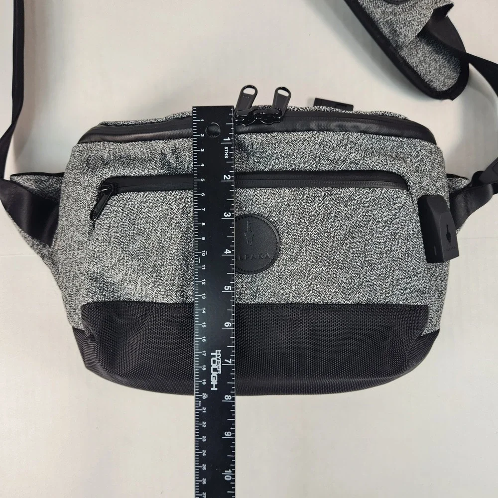 Alpaka Bravo X Sling Bag Grey Marl Crossbody USB Port Travel Messenger Tech